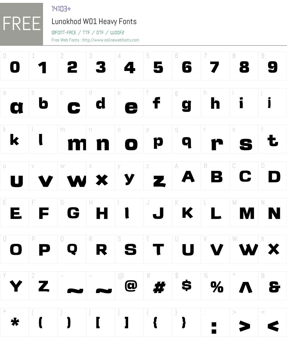 LunokhodW01-Heavy Font Screenshots