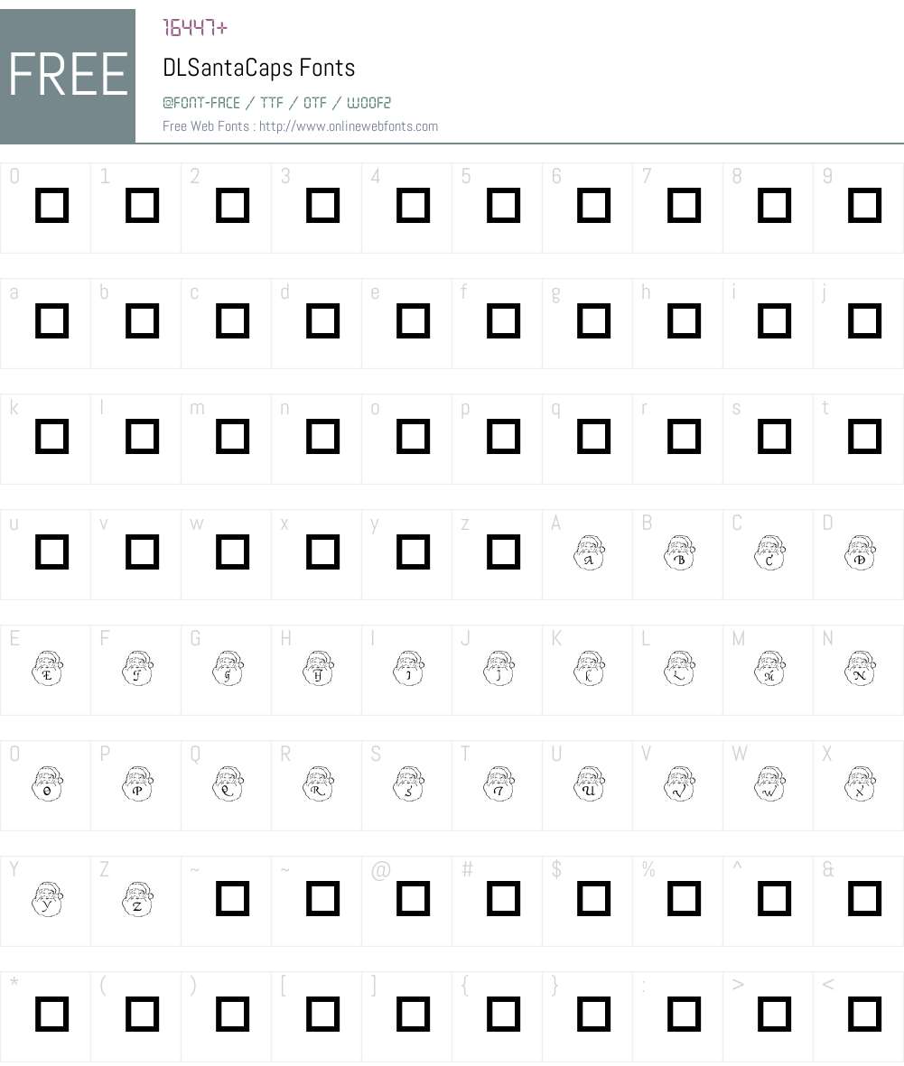 DLSantaCaps Font Screenshots