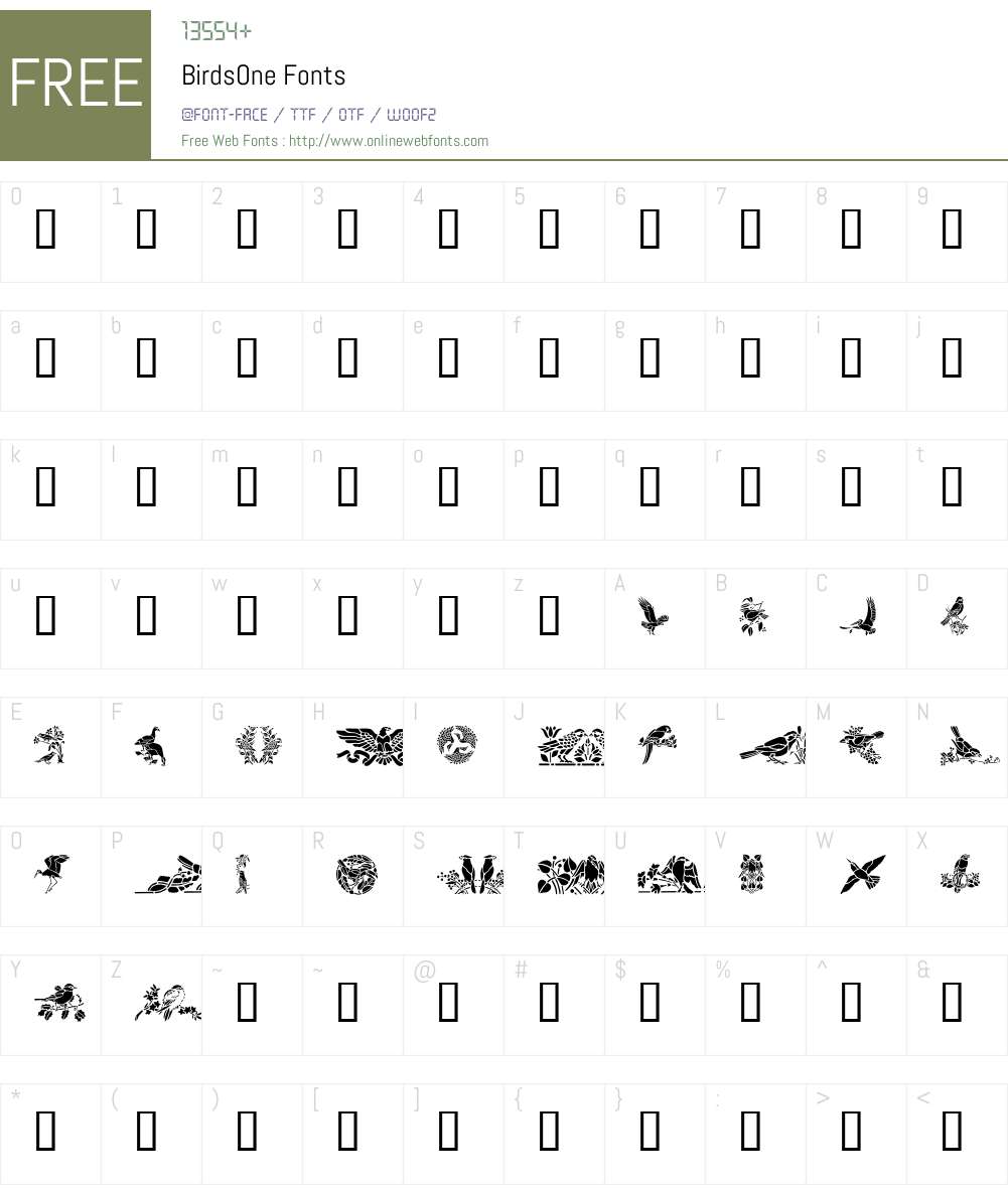 BirdsOne Font Screenshots