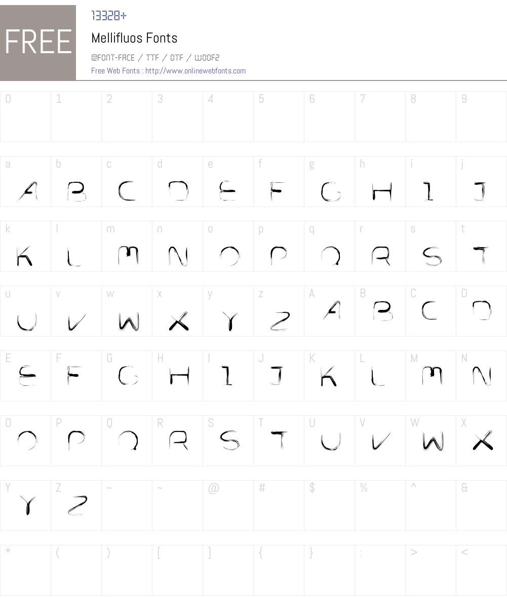 Mellifluos Font Screenshots