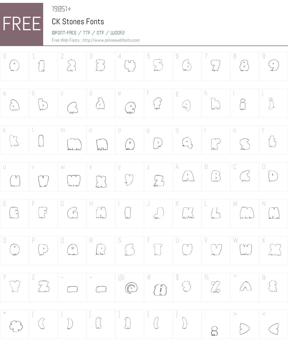 CK Stones Font Screenshots
