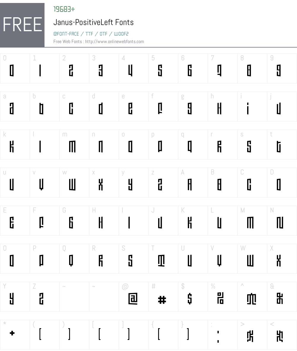 Janus Font Screenshots