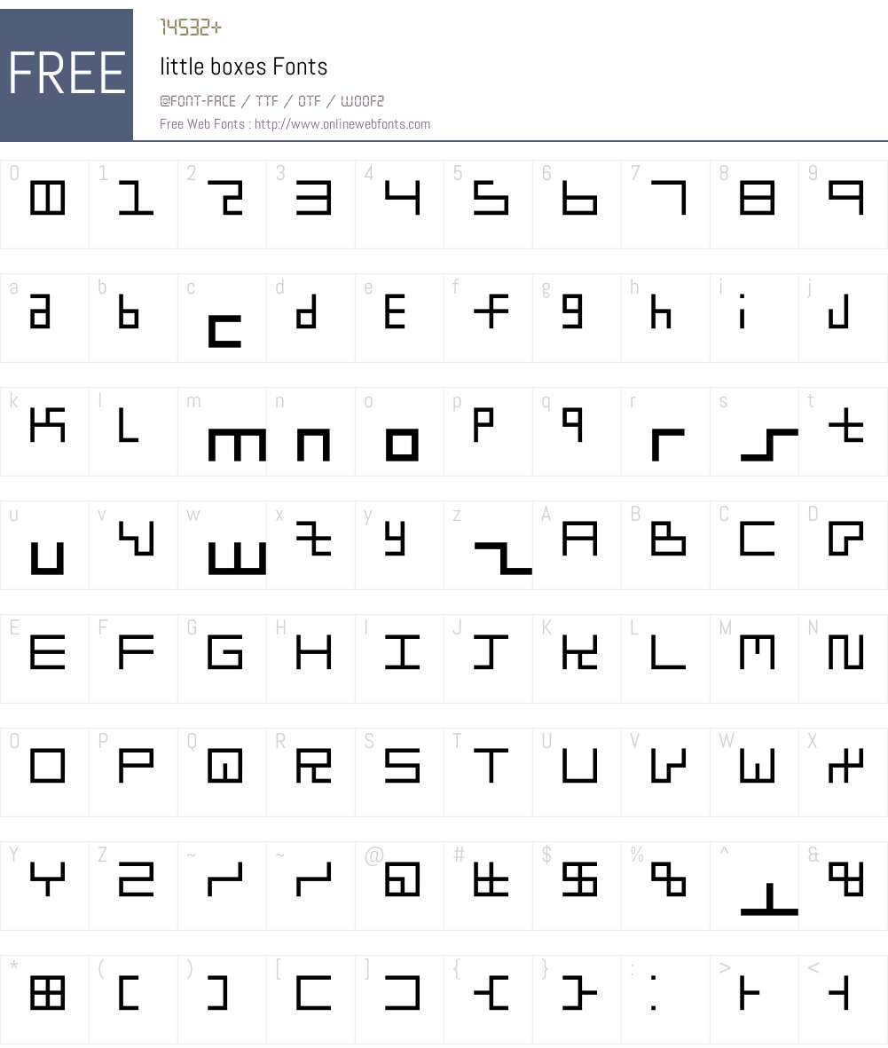 littleboxes Font Screenshots
