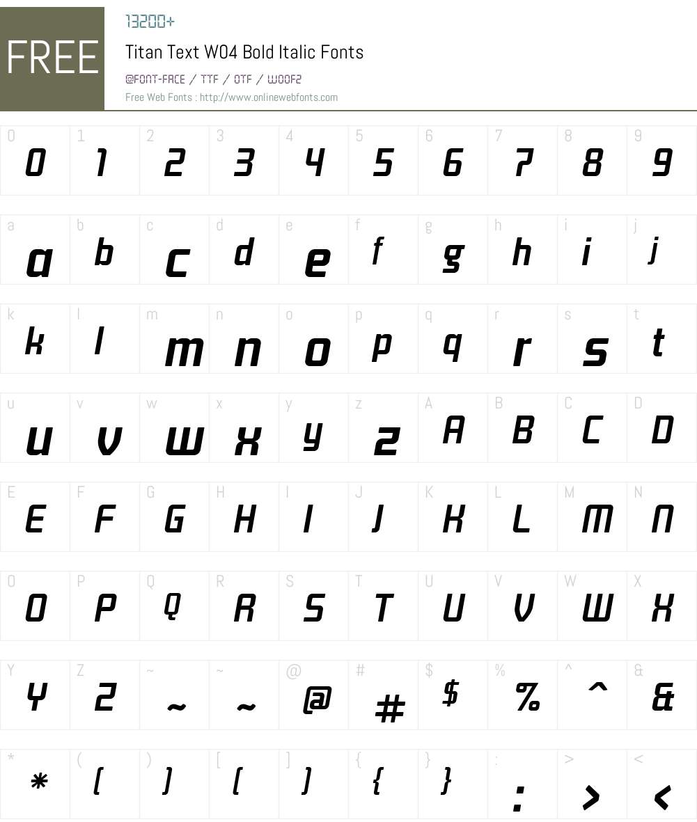 Titan Font Screenshots
