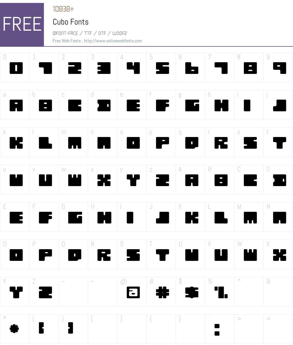 Q-bo Font Screenshots