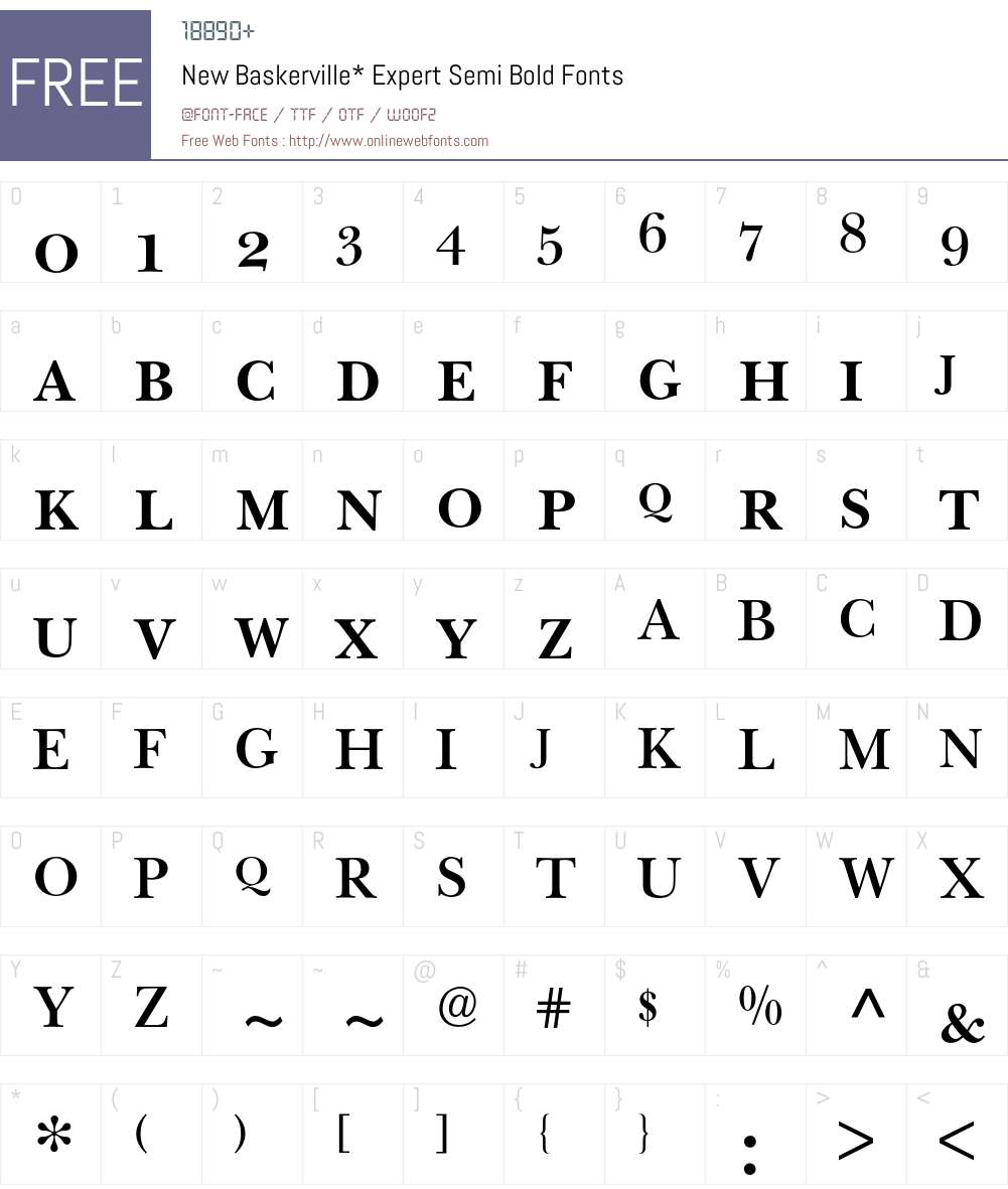 New Baskerville Expert BQ Font Screenshots