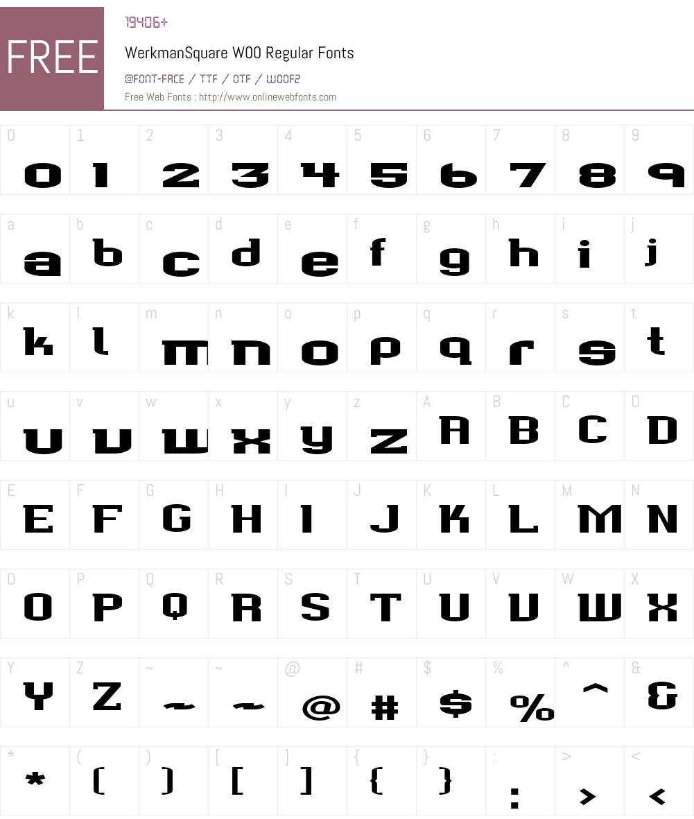 Werkman Font Screenshots