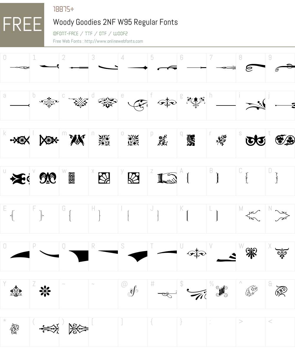 WoodyGoodies2NFW95-Regular Font Screenshots