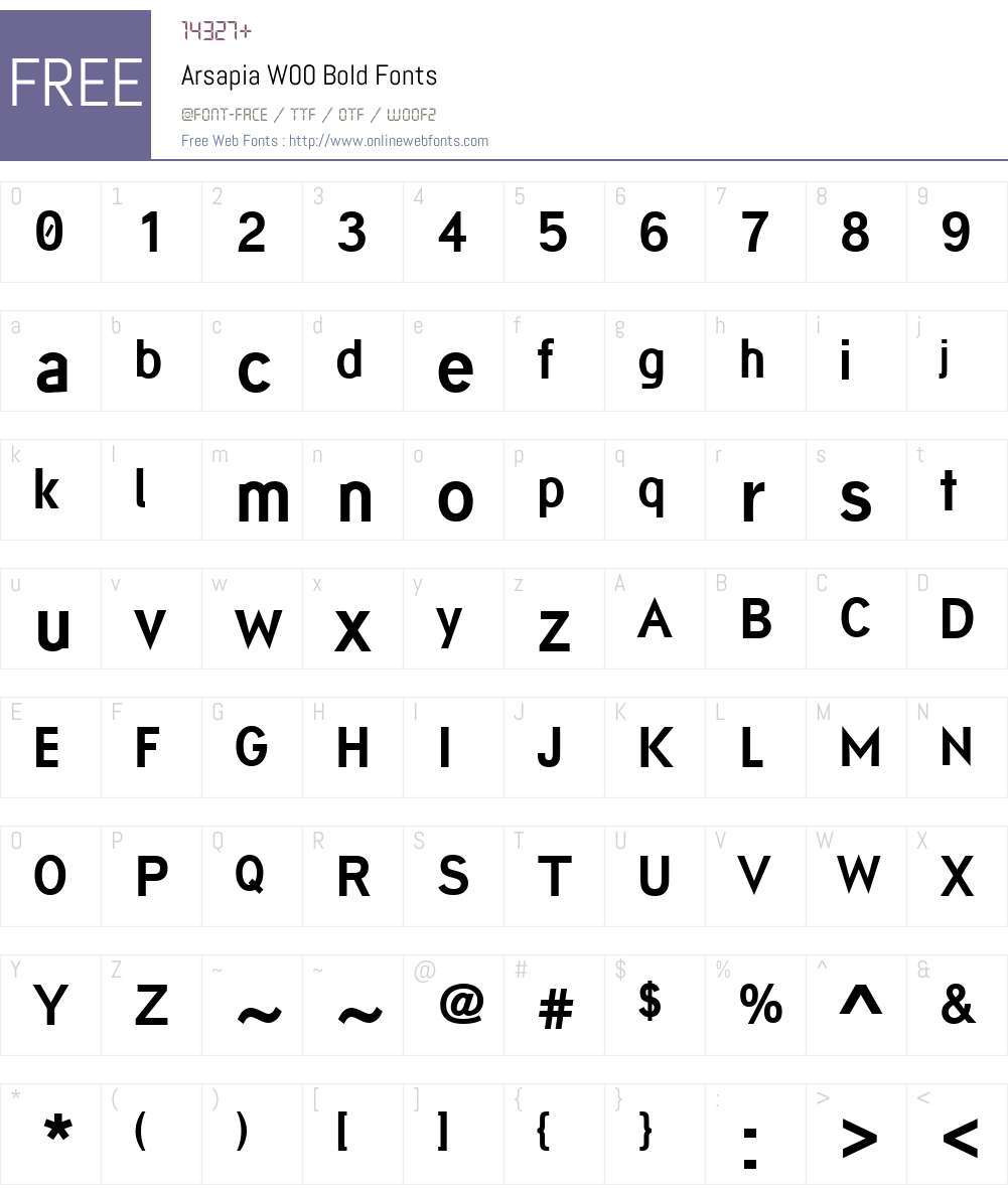 Arsapia Font Screenshots