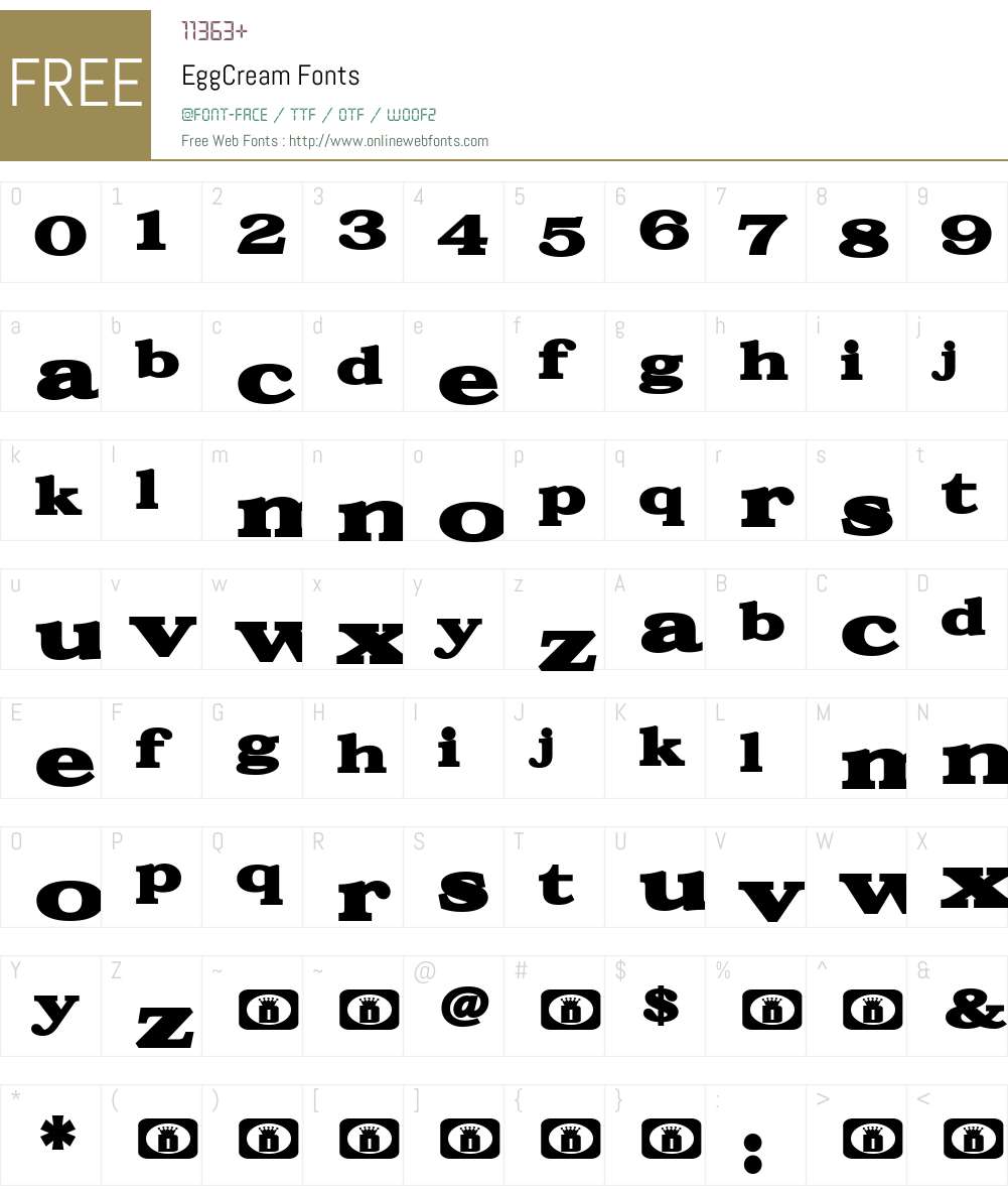 EggCream Font Screenshots