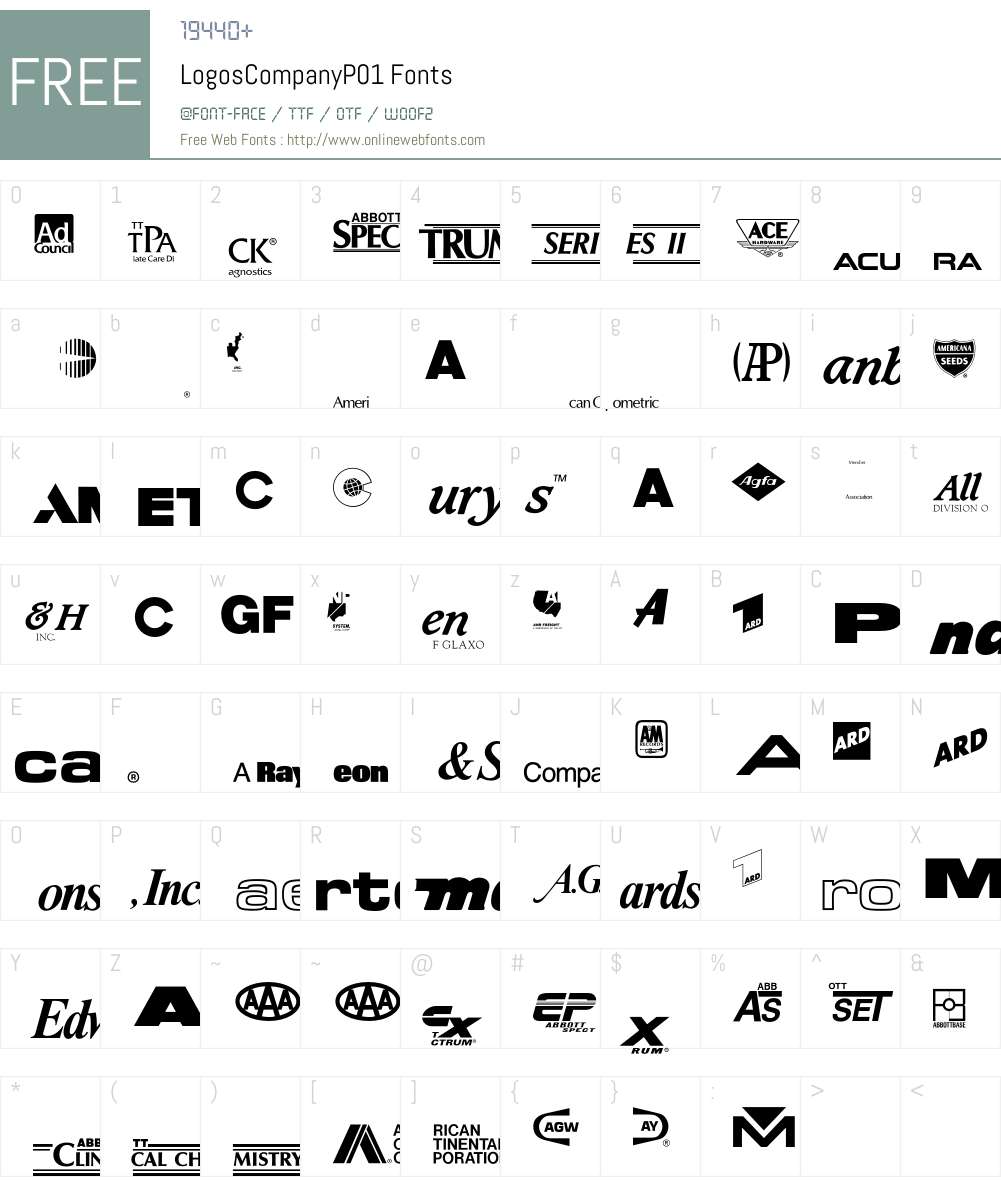 LogosCompany Font Screenshots
