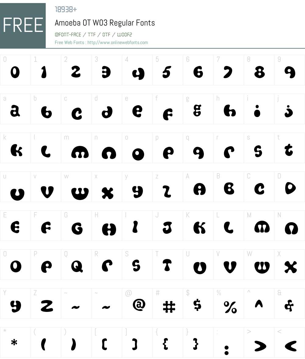 FF Amoeba Font Screenshots