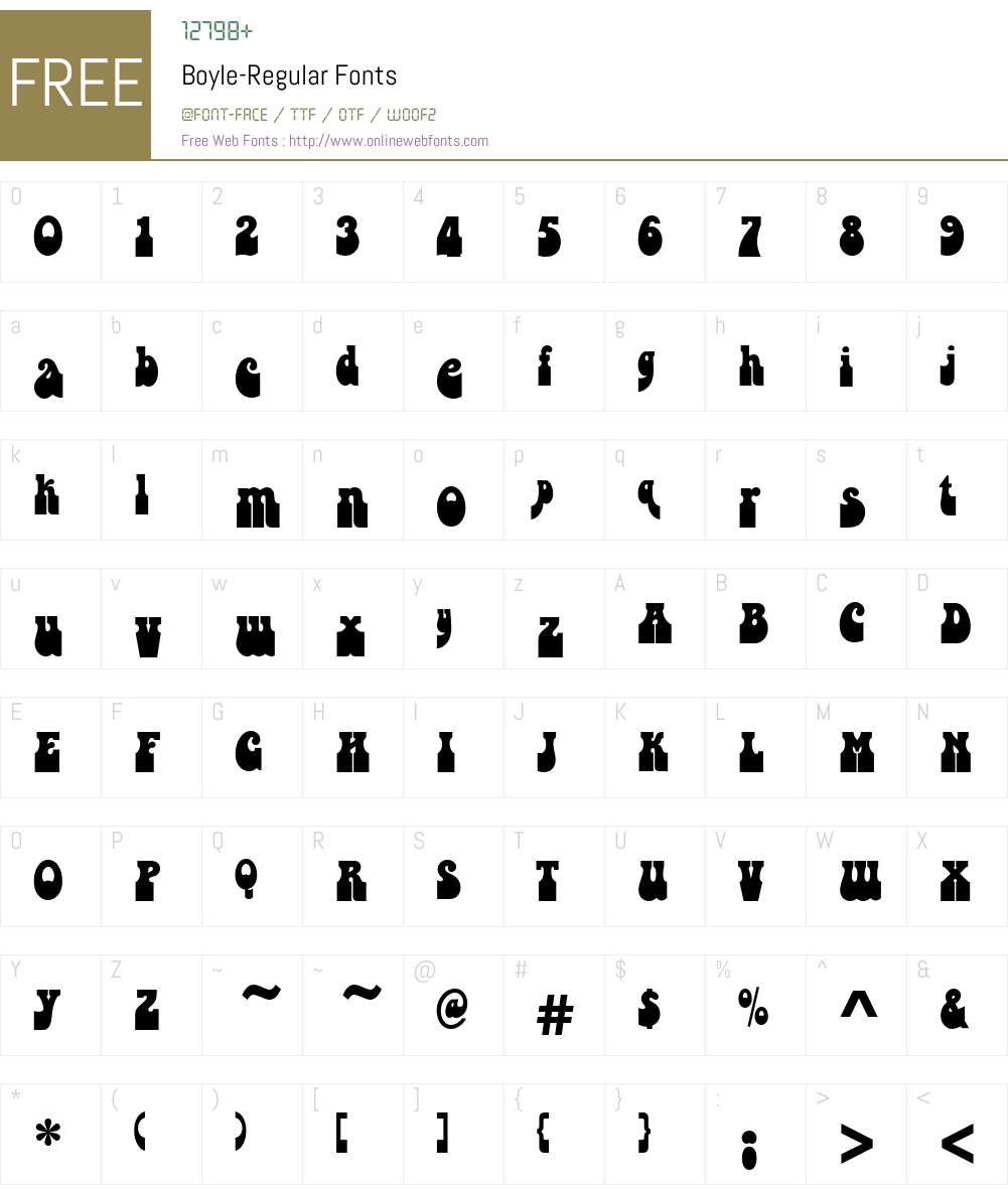 Boyle Font Screenshots