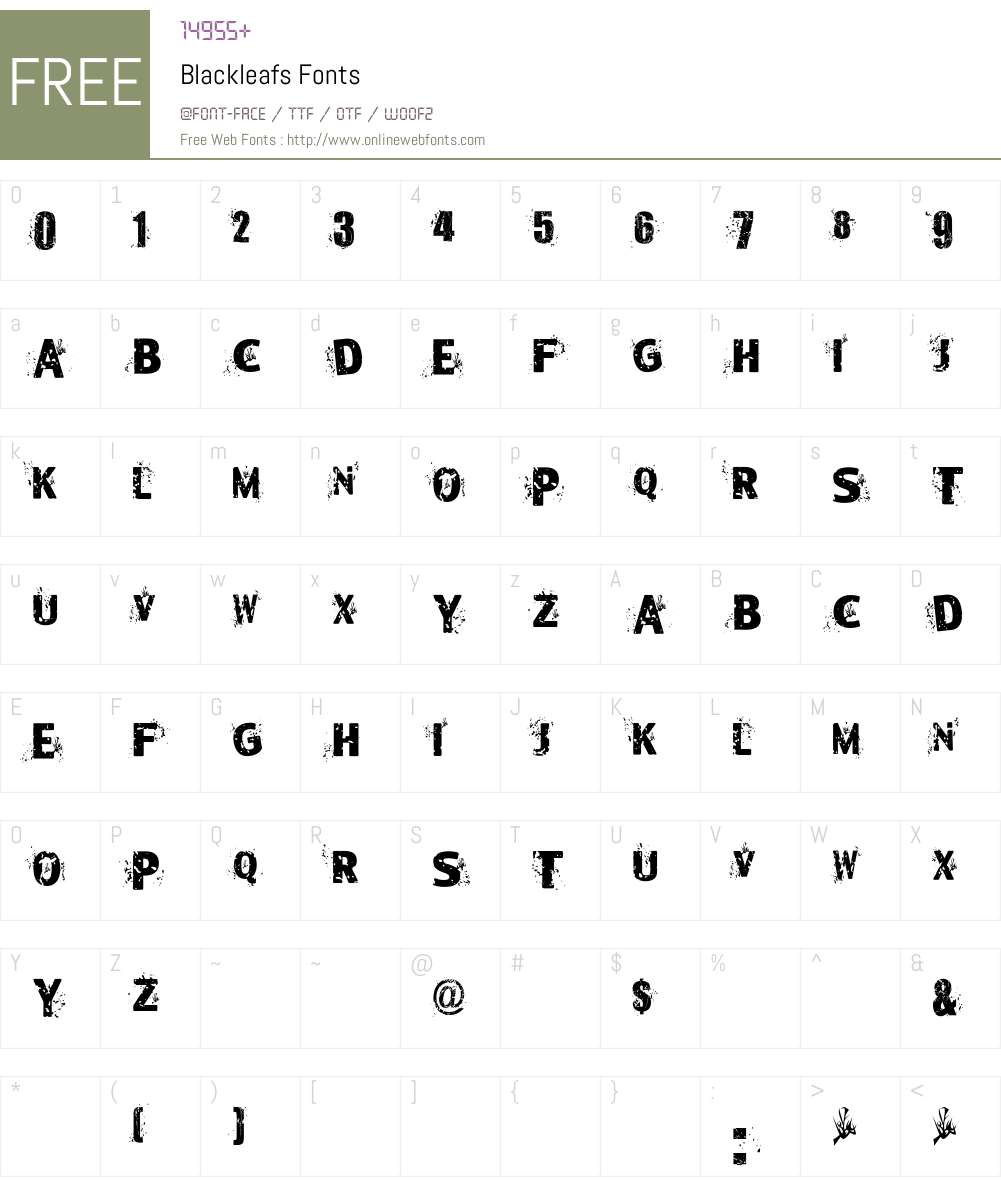 Blackleafs Font Screenshots