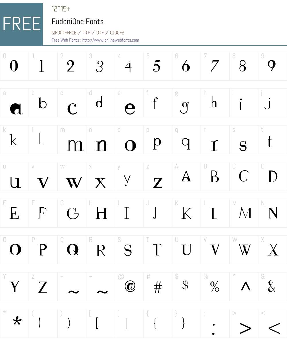 FudoniOne Font Screenshots