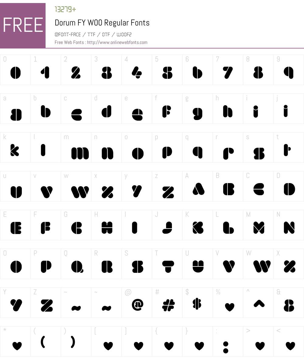 DorumFYW00-Regular Font Screenshots