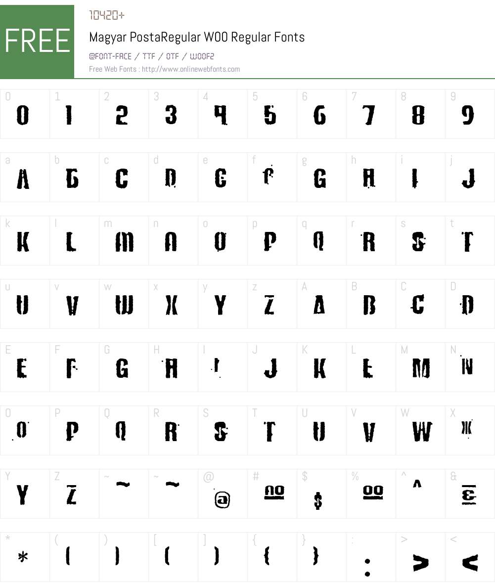 Magyar Posta Font Screenshots