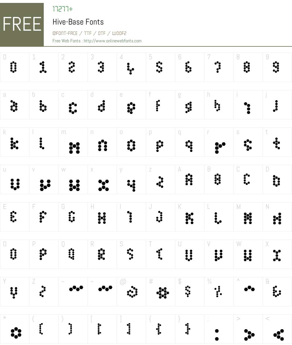 Hive Font Screenshots