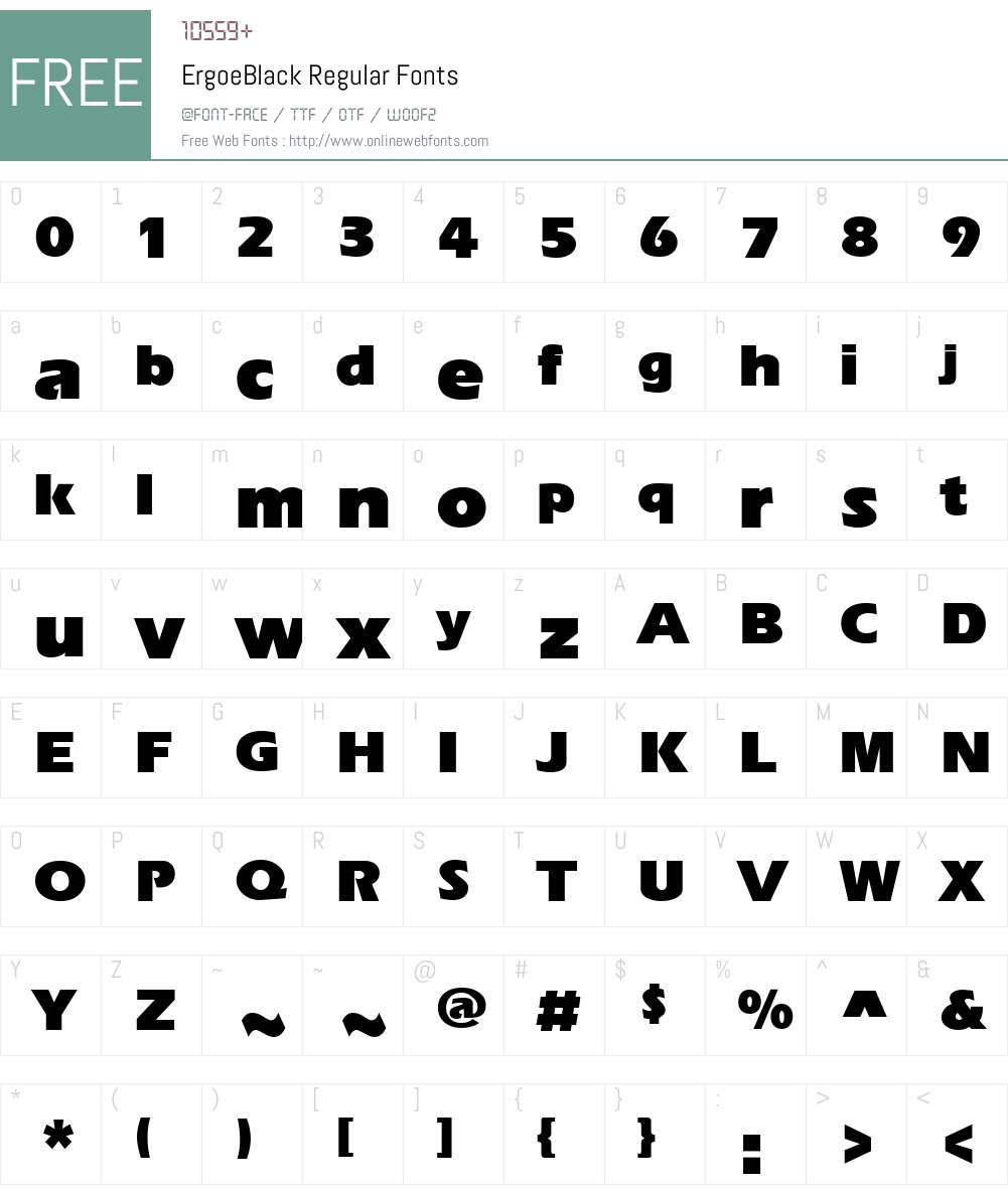 ErgoeBlack Font Screenshots