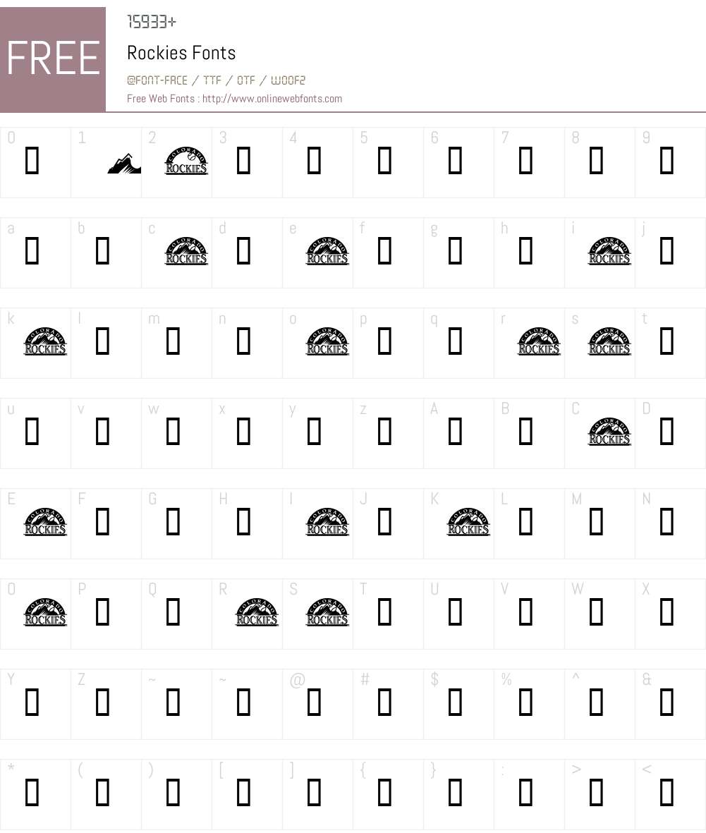 Rockies Font Screenshots