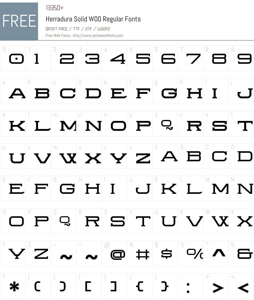 HerraduraSolidW00-Regular Font Screenshots