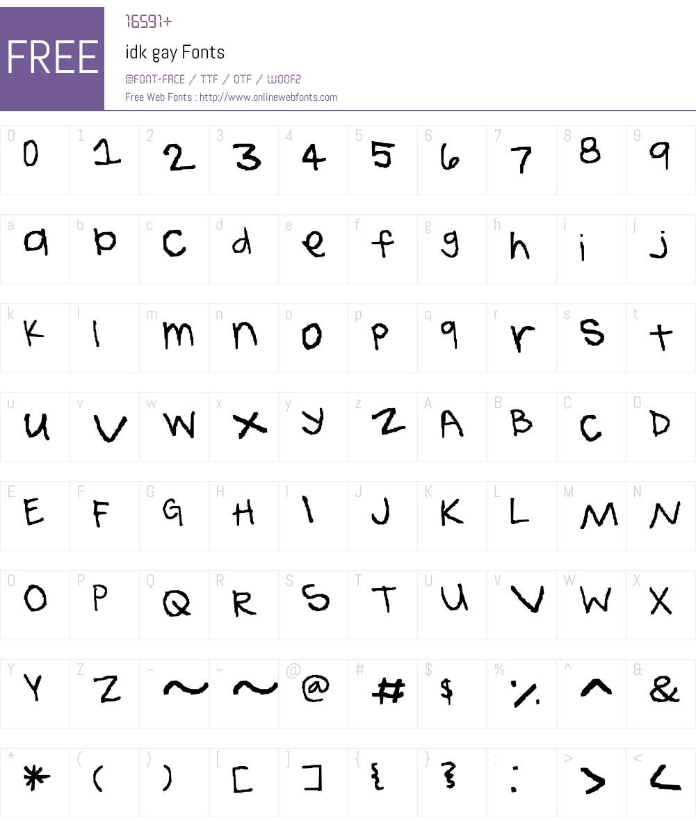 idk gay Font Screenshots