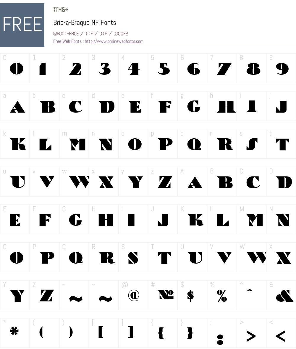 BricaBraque NF Font Screenshots