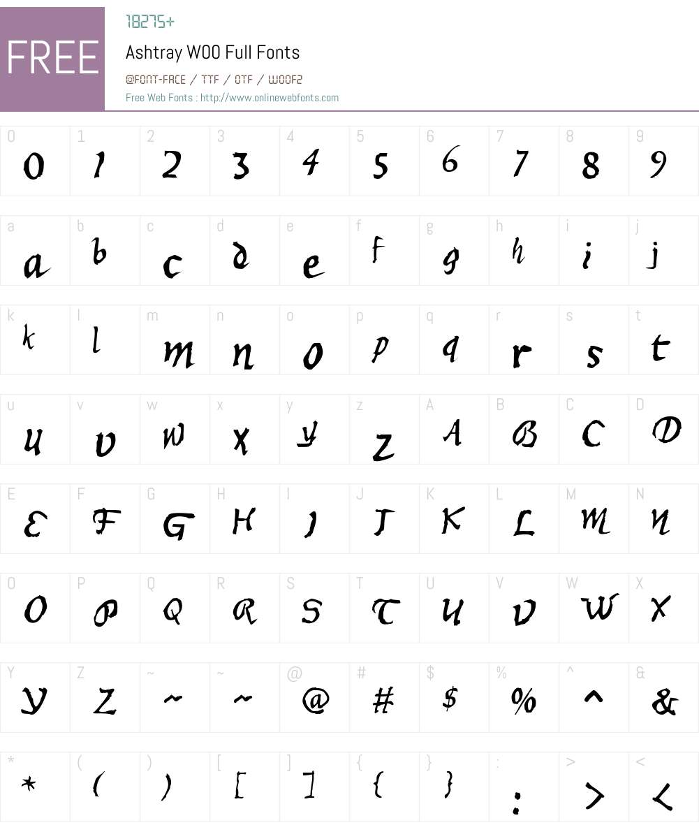 AshtrayW00-Full Font Screenshots