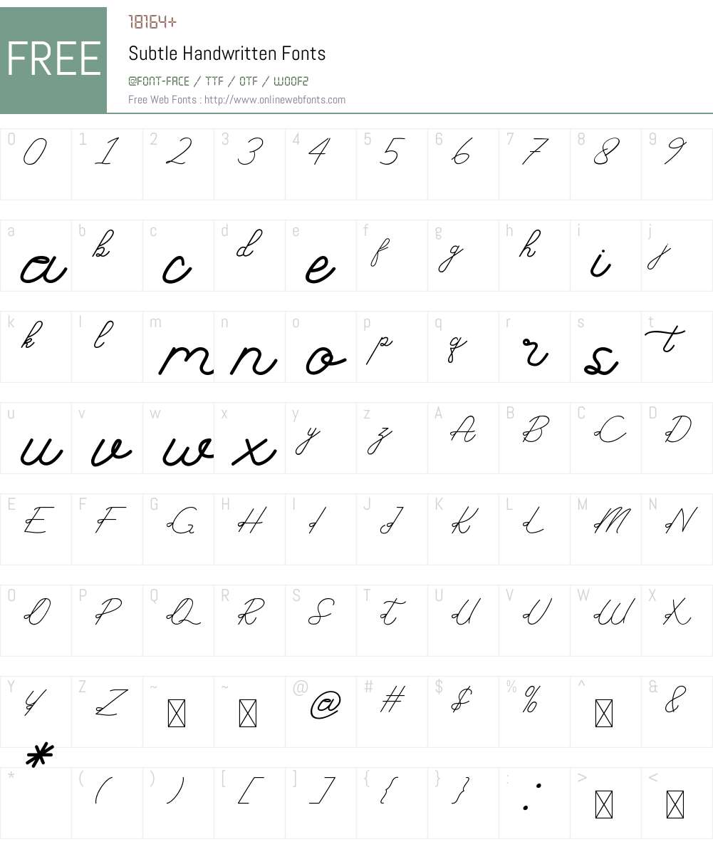 Subtle Handwritten 1.009;Fontself Maker 3.5.4 Fonts Free Download ...