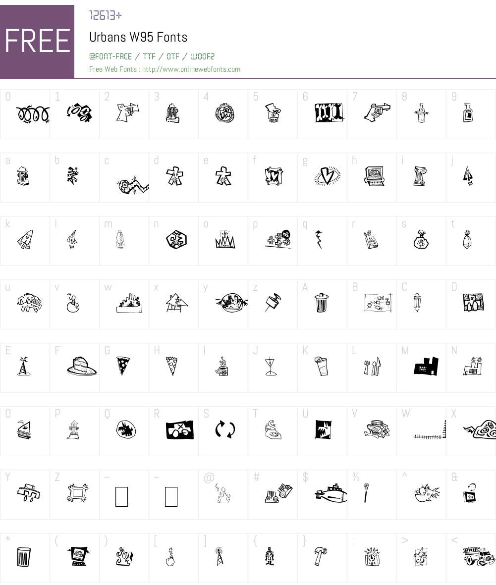 UrbansW95 Font Screenshots