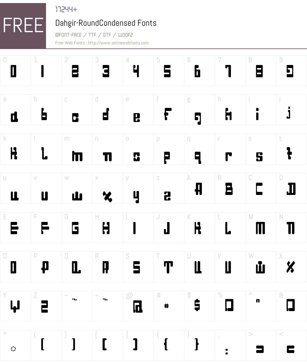 Dahgir Font Screenshots