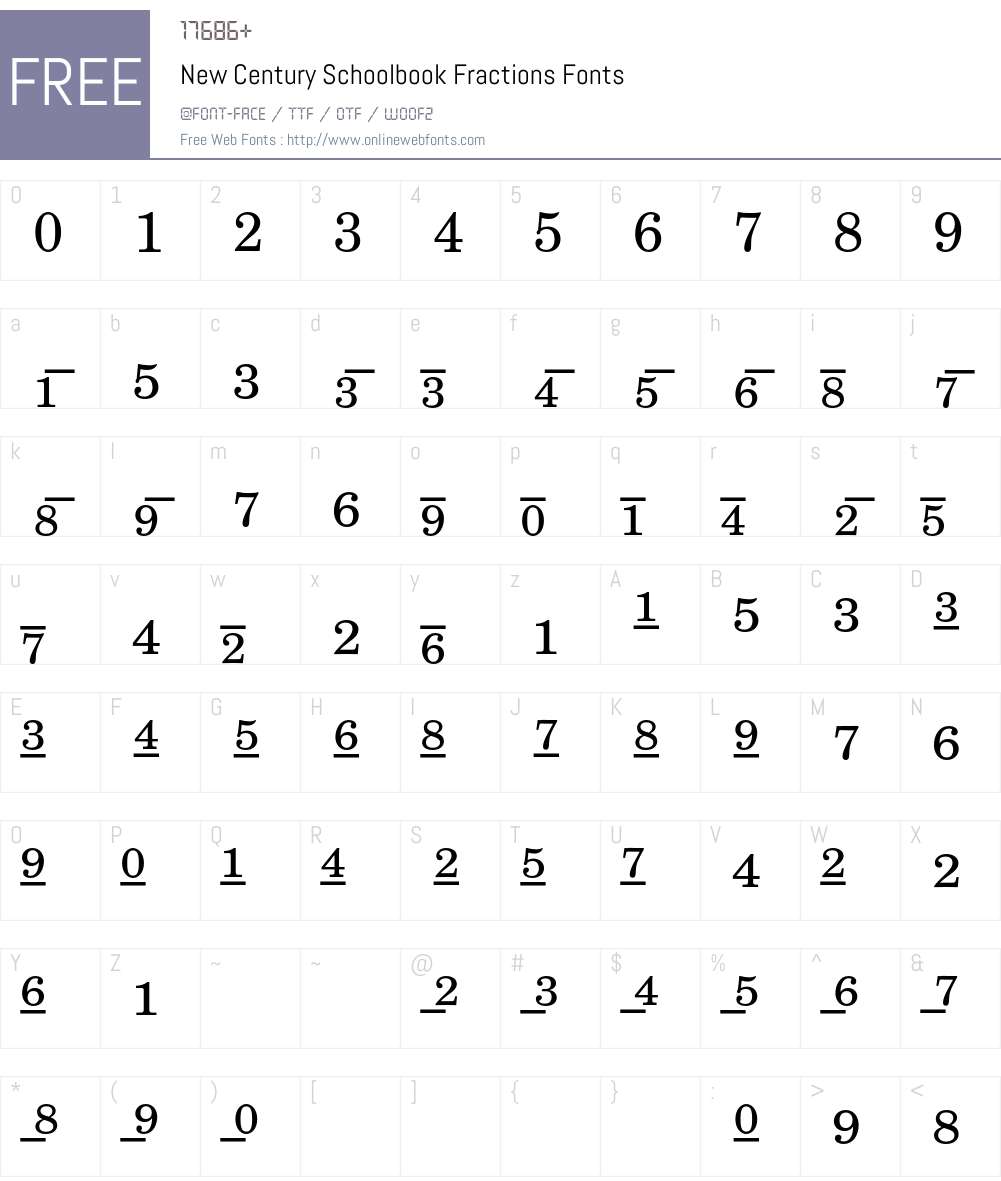 New Century Schoolbook Font Screenshots