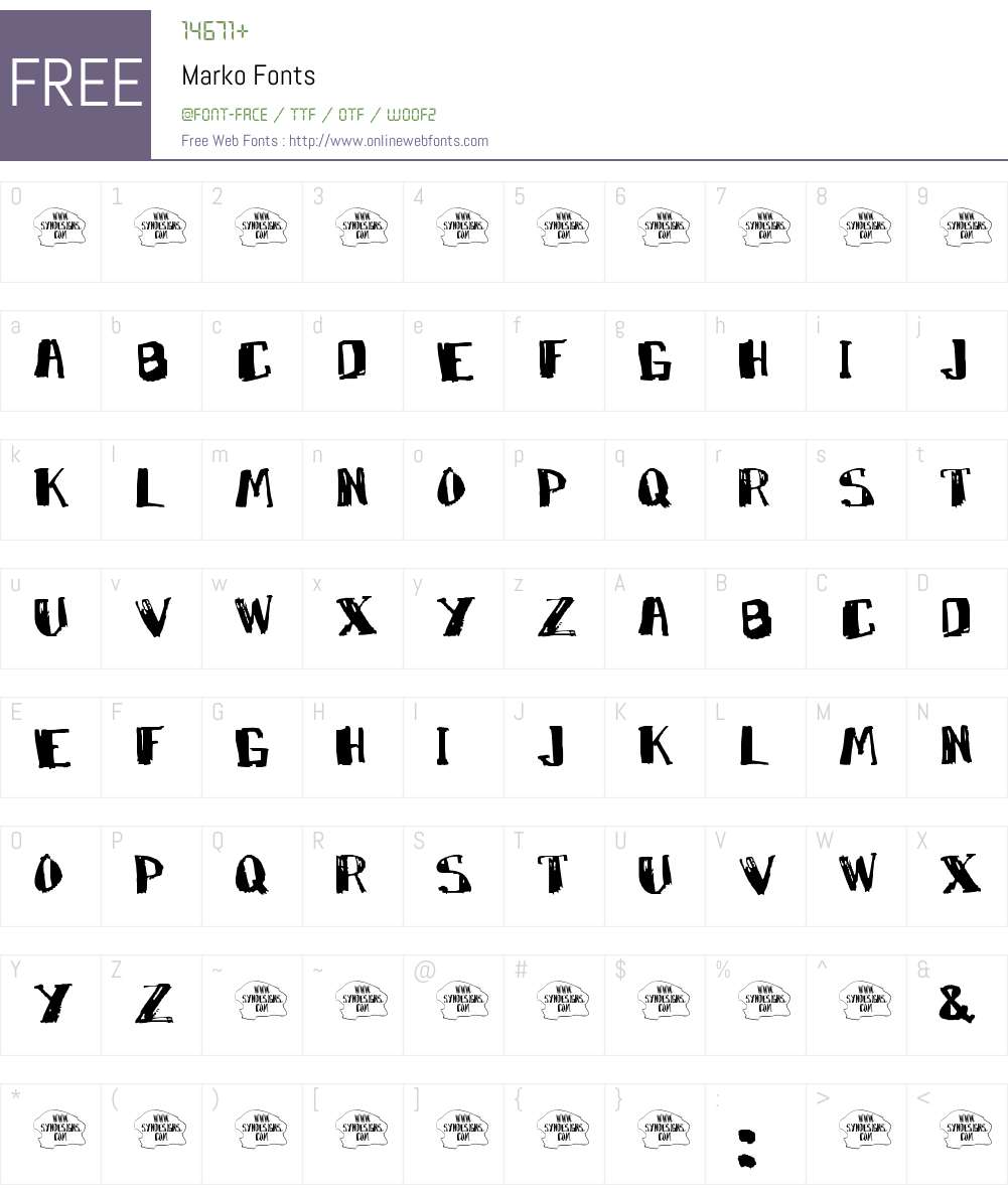 Marko Font Screenshots