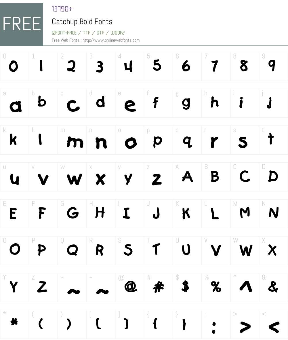 Catchup Font Screenshots