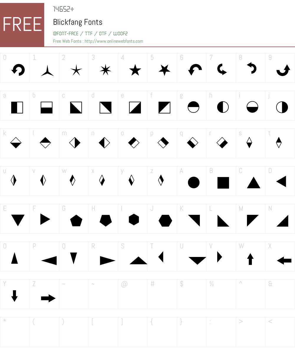 Blickfang Font Screenshots