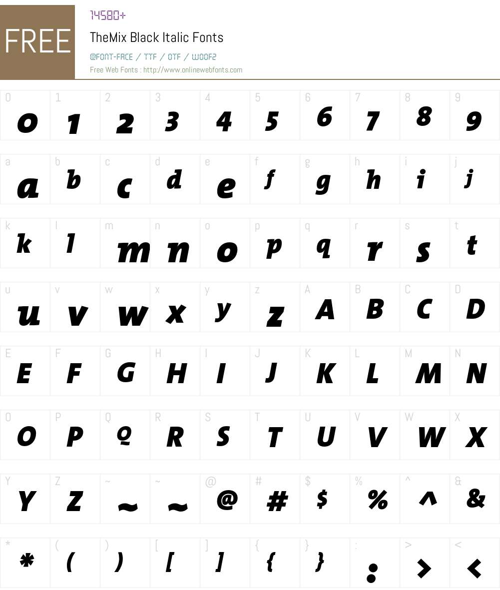 The Mix Black- Font Screenshots