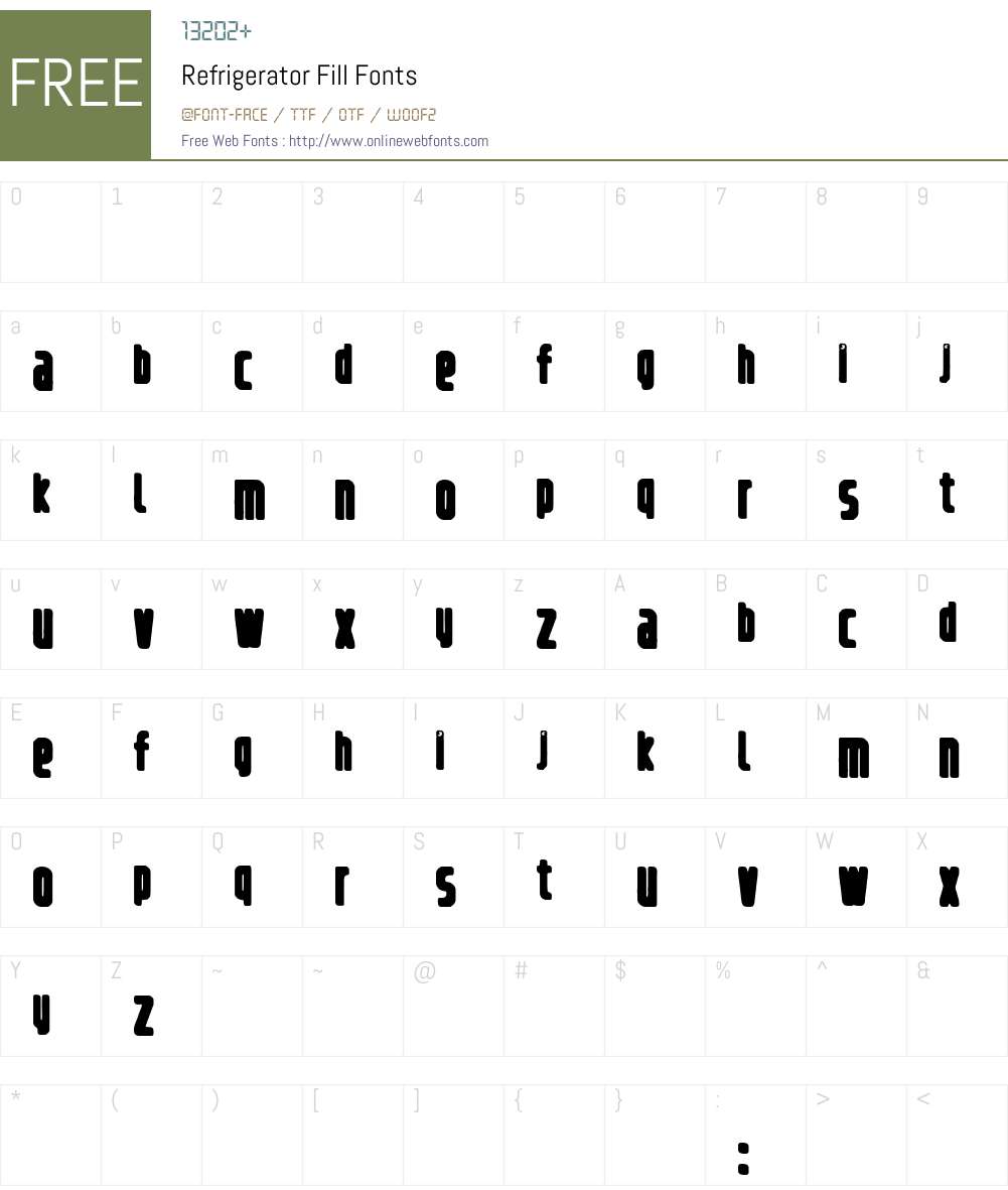 Refrigerator Font Screenshots