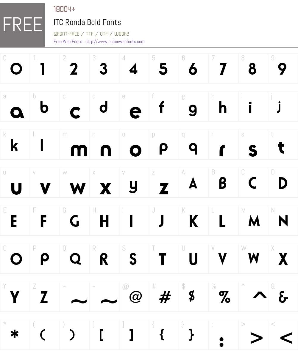 ITC Ronda Font Screenshots