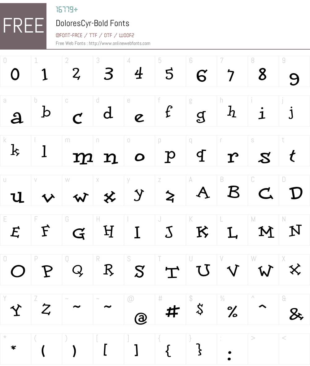 DoloresCyr Font Screenshots
