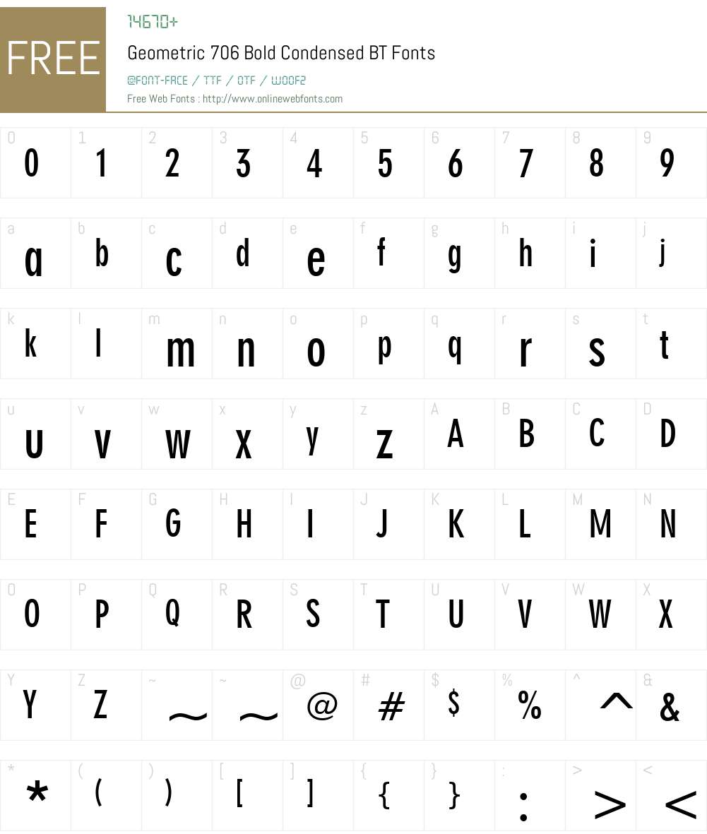 Geometr706 BdCn BT Font Screenshots