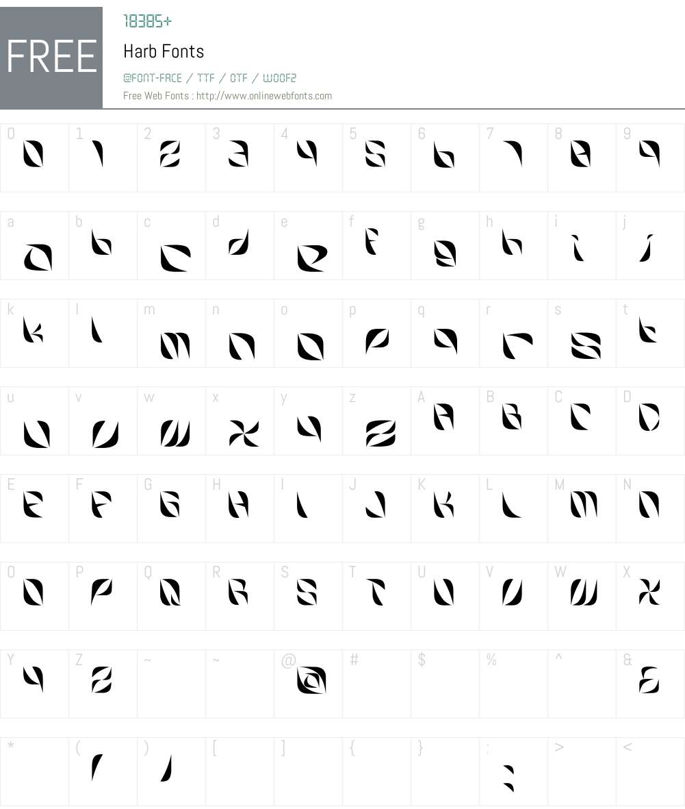 Harb Font Screenshots