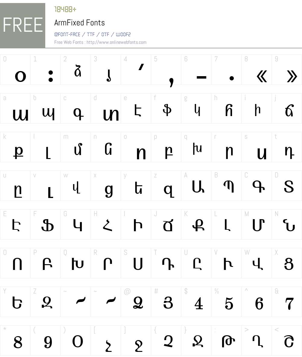 ArmFixed Font Screenshots