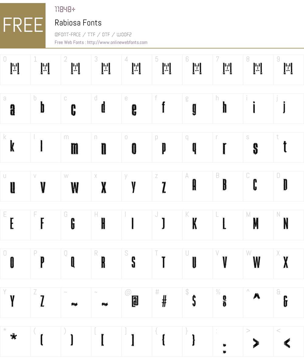 Rabiosa Font Screenshots