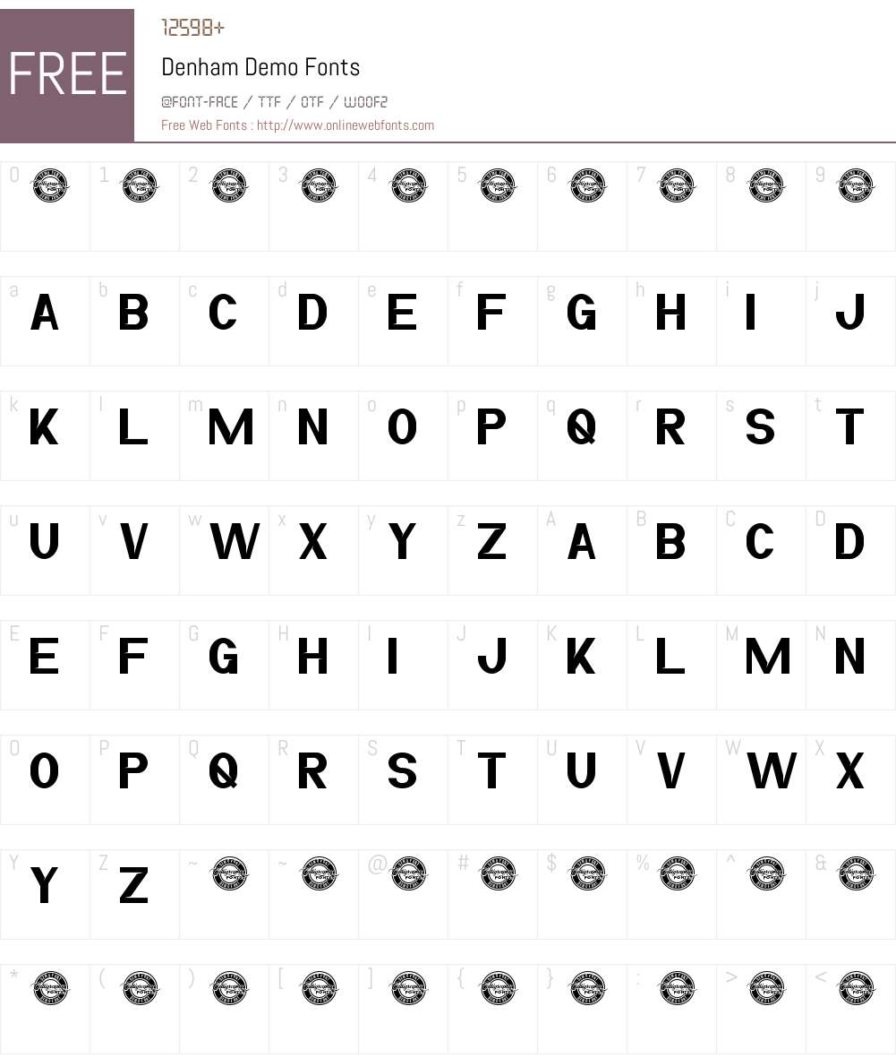 Denham Demo 1.003;Fontself Maker 3.5.7 Fonts Free Download ...