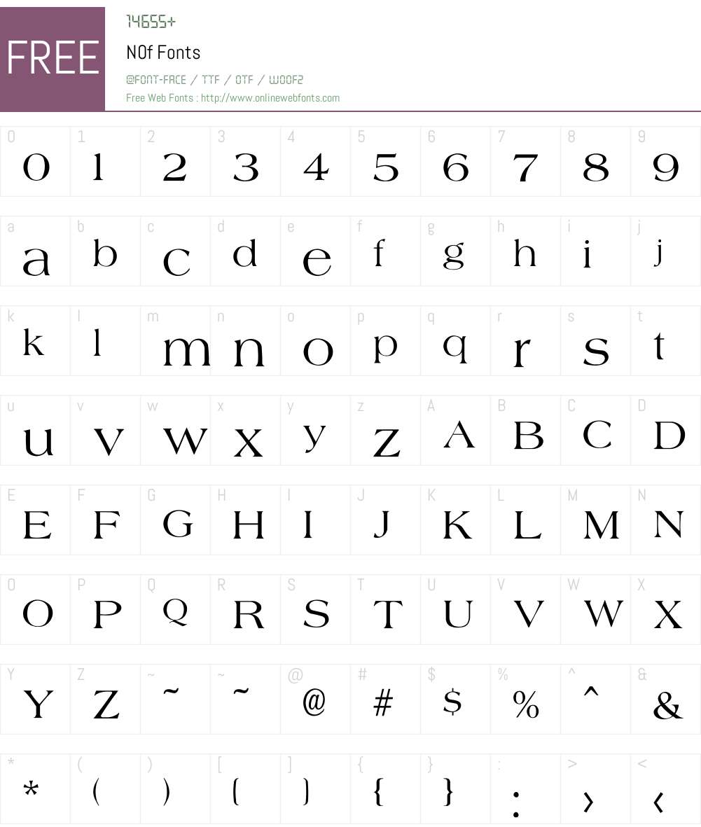 N0f Font Screenshots