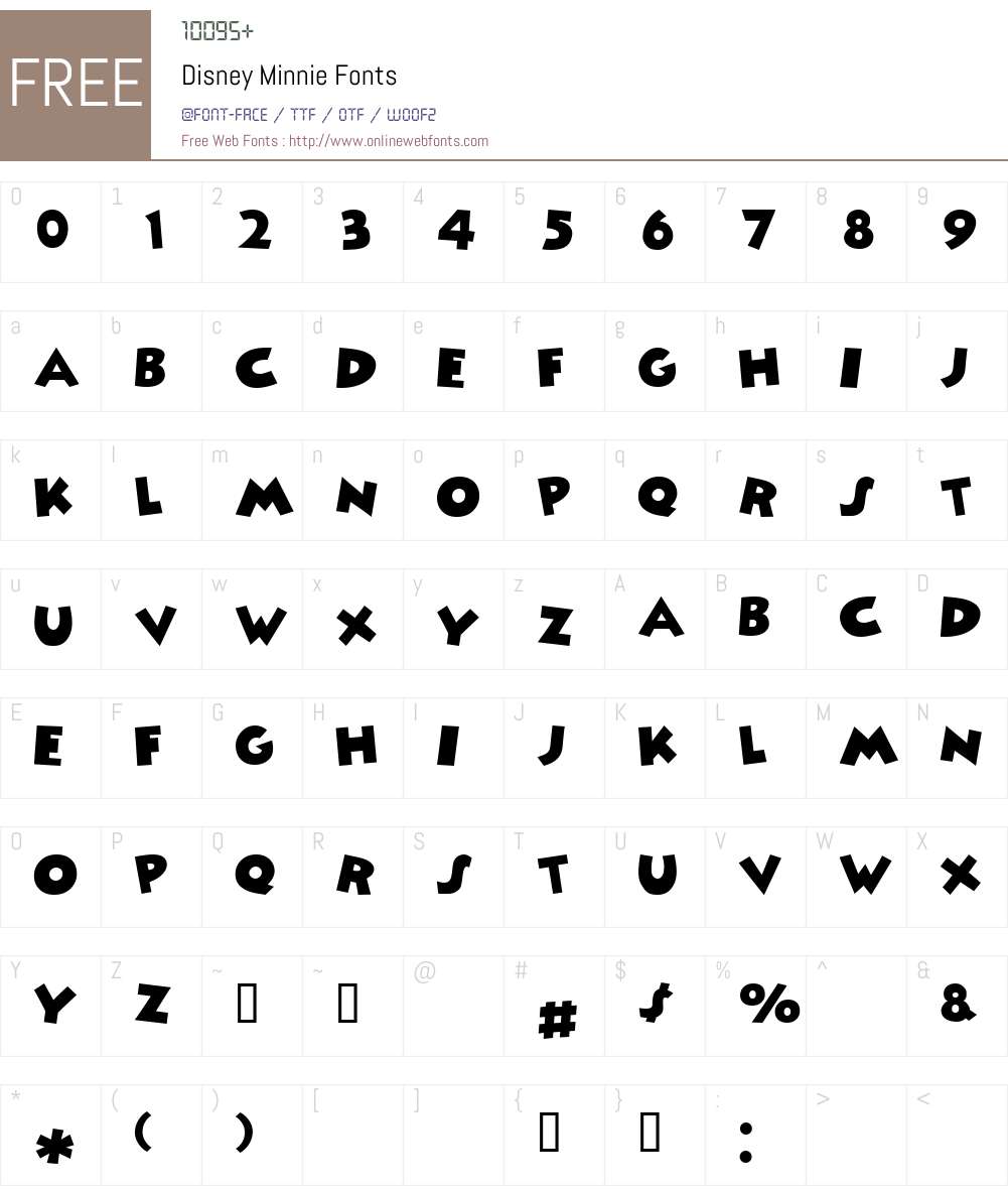 Disney Minnie Font Screenshots