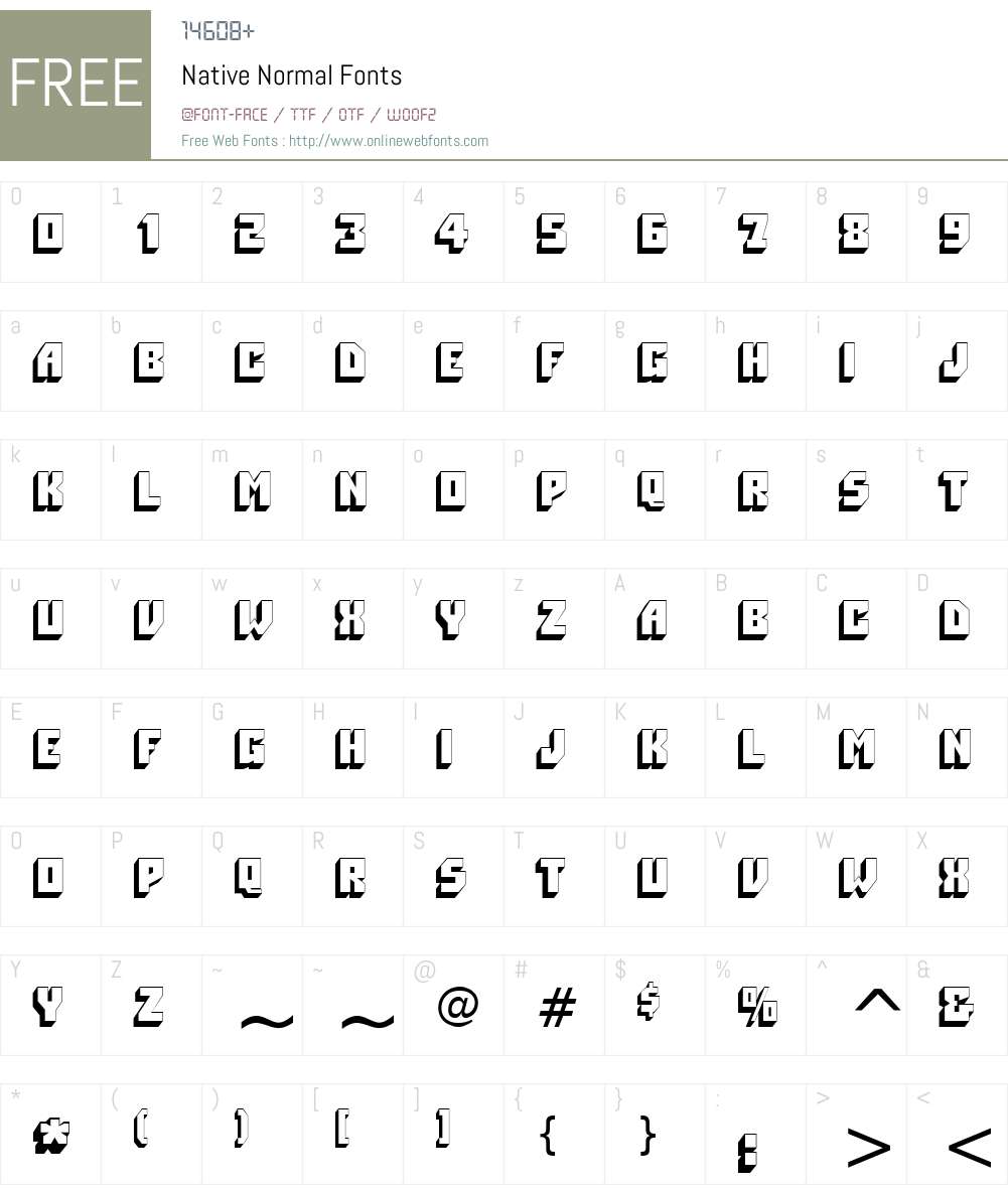 Native Font Screenshots