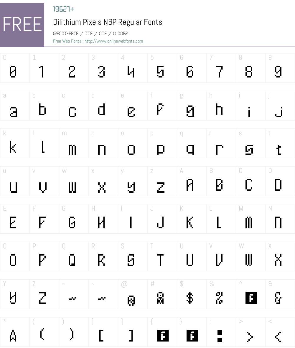 Dilithium Pixels NBP Font Screenshots
