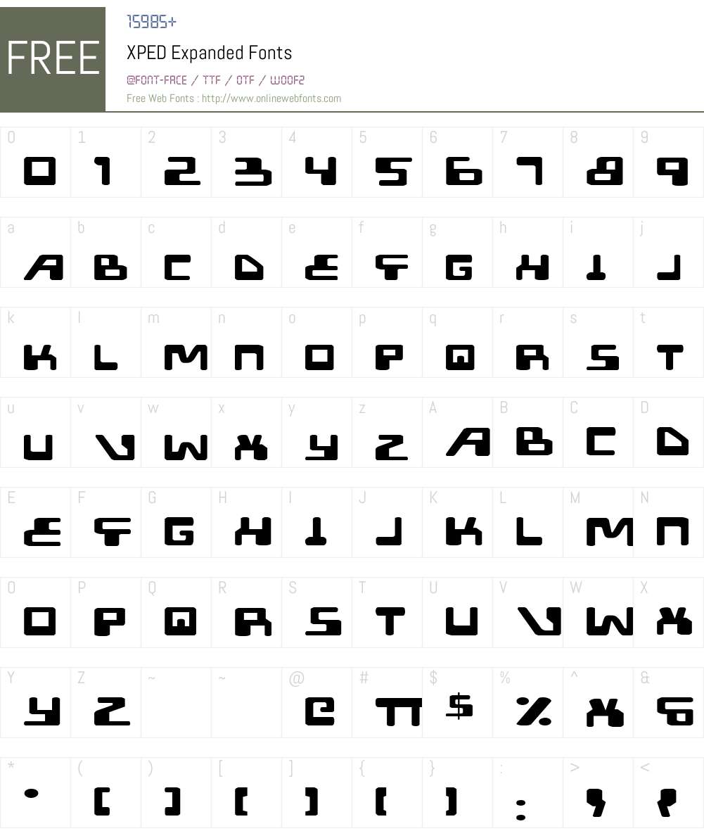 XPED Expanded Font Screenshots