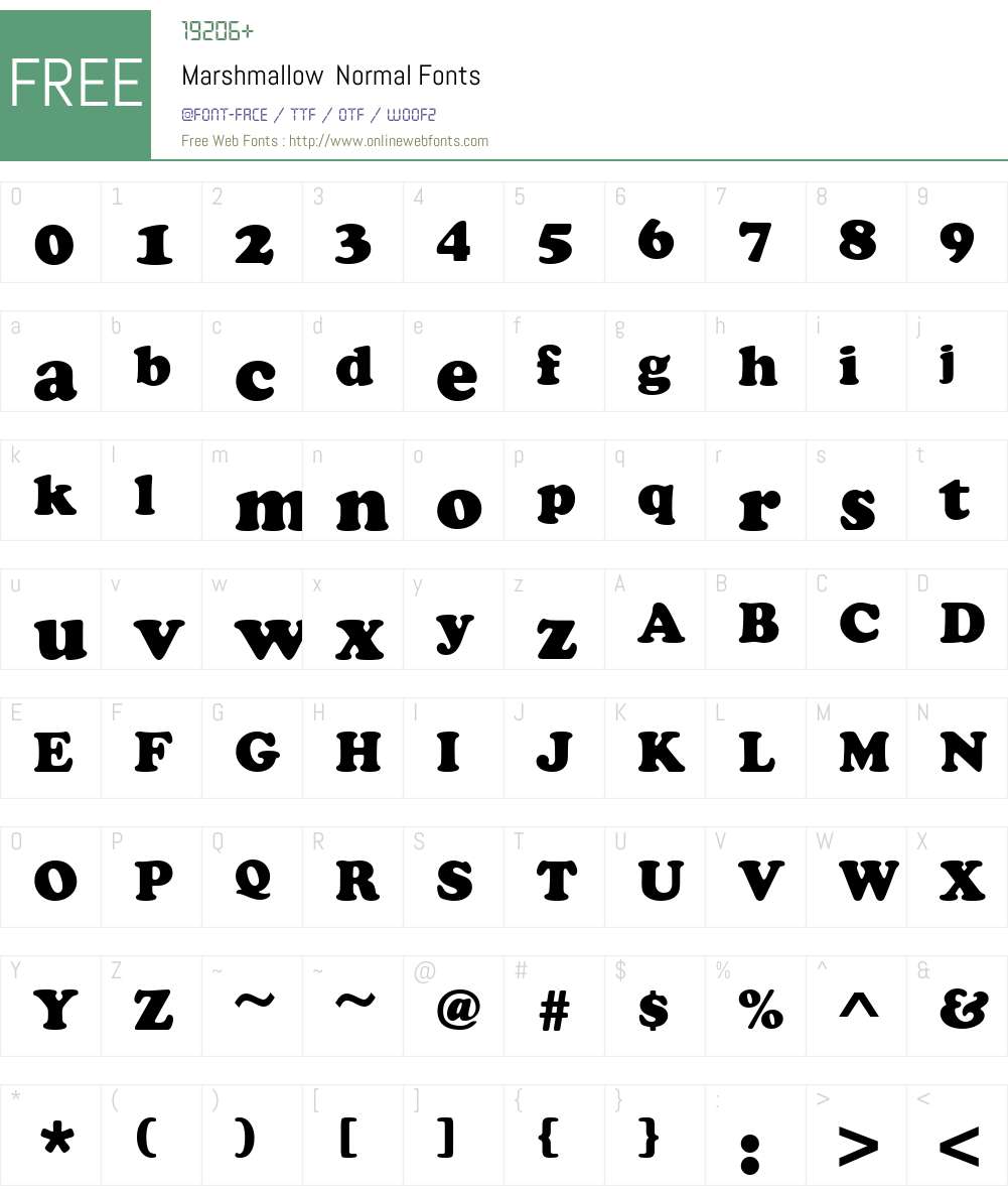 Marshmallow Font Screenshots